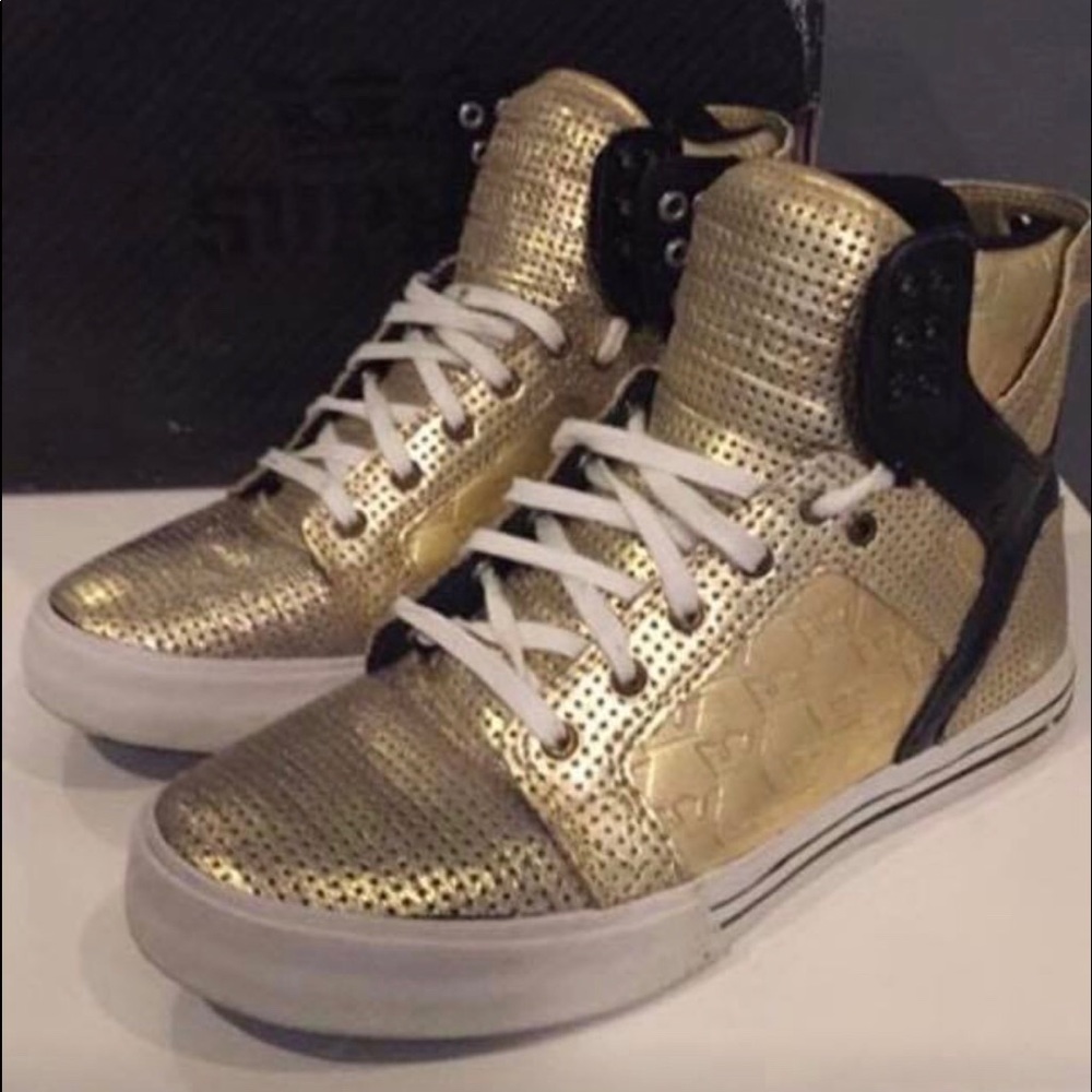 Supra Skytop black/gold suede